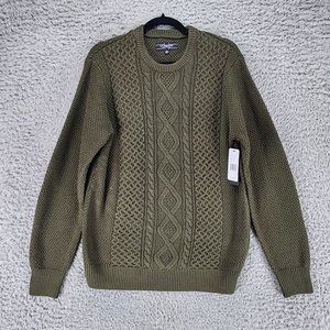 Liverpool Sweater Mens Medium Green Acrylic Blend Long Sleeve Pullover *NWT*